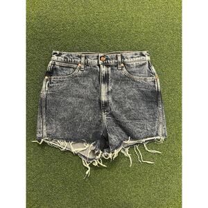 Wrangler Festival Shorts High Rise Women's Size 30 Denim Jean Mid Acid Wash
